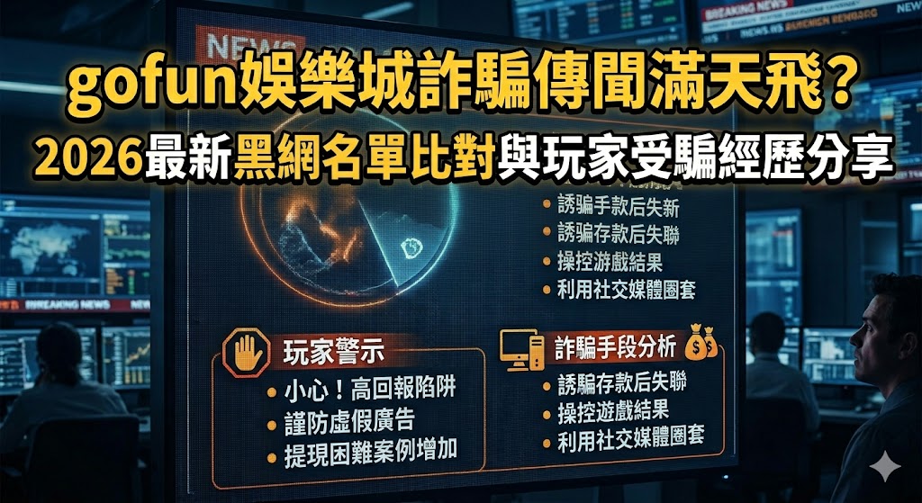 gofun娛樂城詐騙傳聞滿天飛？2026最新黑網名單比對與玩家受騙經歷分享